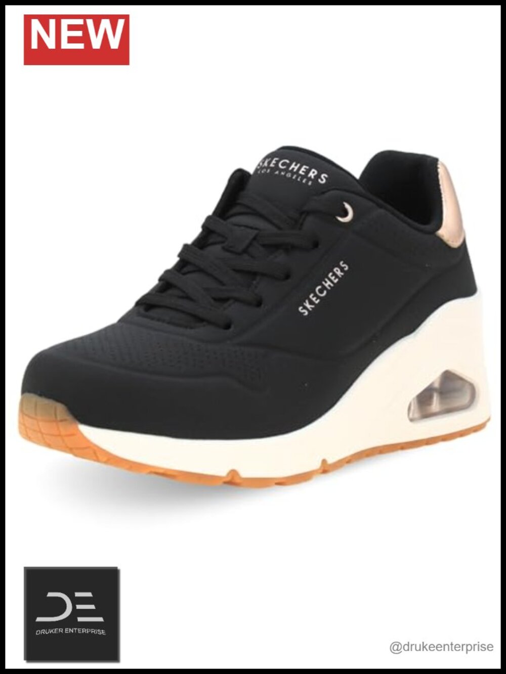 Women's Uno Wedge Sneakers Lace-Up Air-Cooled Memory Foam 2" Heel